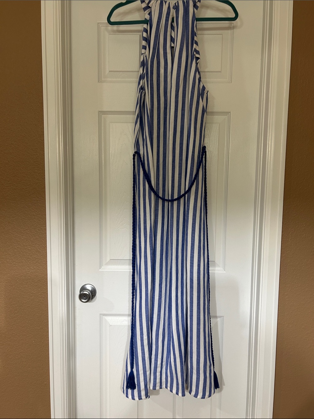 LOFT Blue and White Striped Maxi Dress - Picture 5 of 8